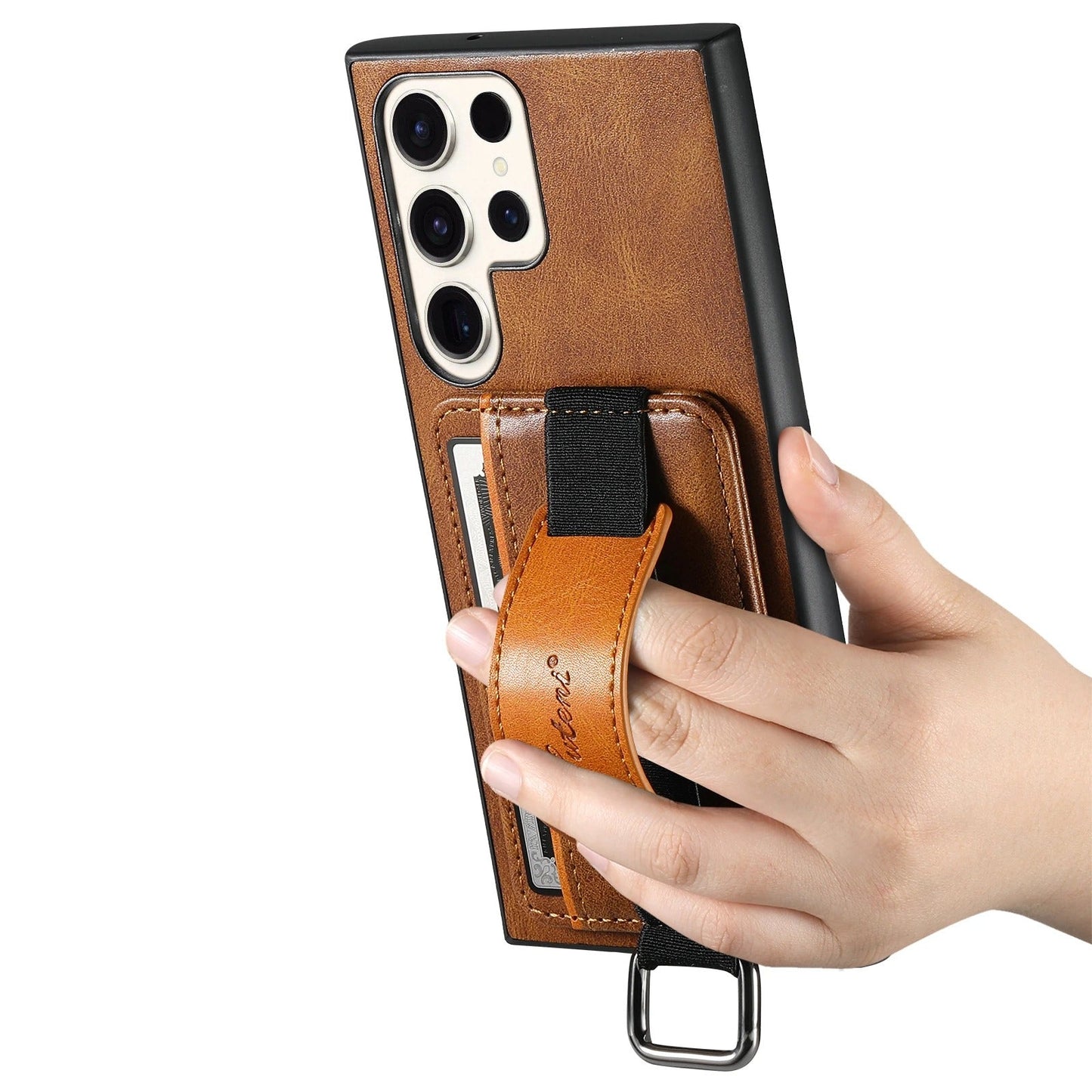 Samsung Leather Card Holder Case with Strap