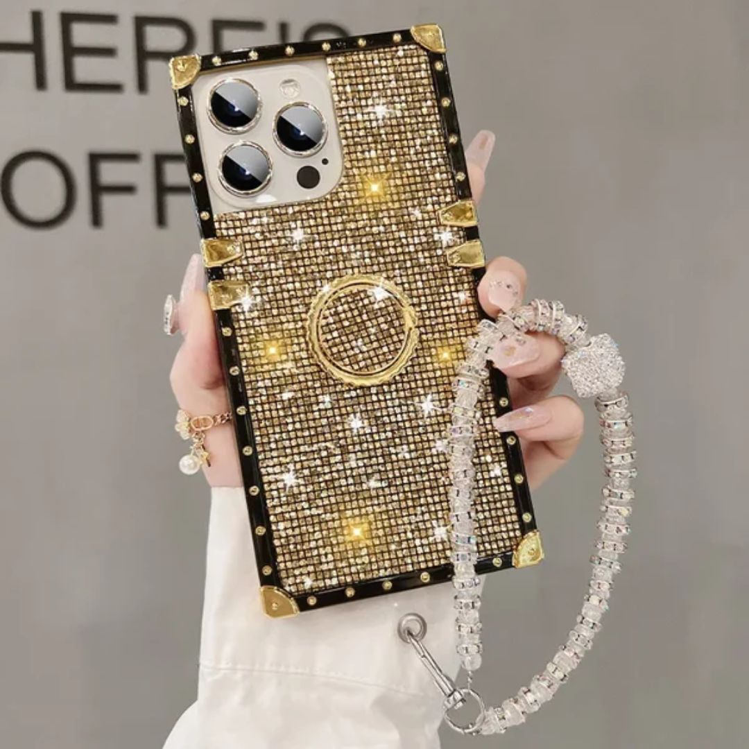 iPhone Crystal Wrist Strap Case
