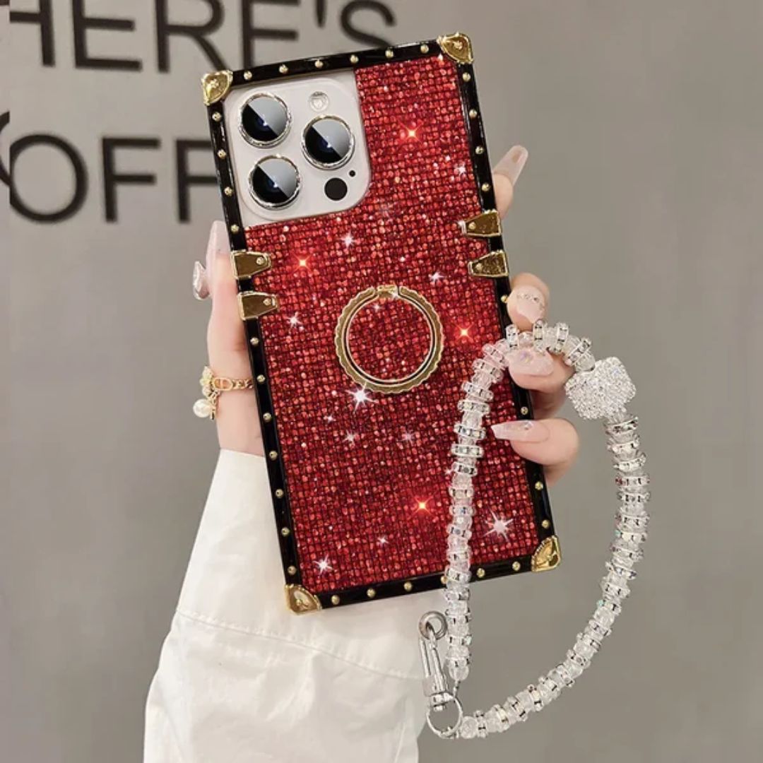iPhone Crystal Wrist Strap Case