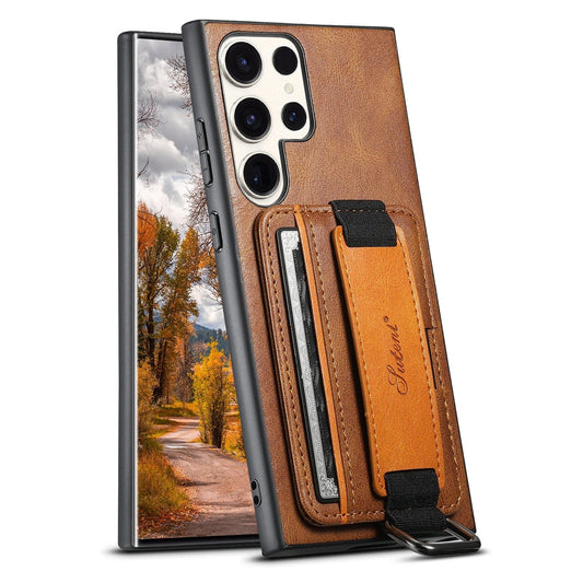Samsung Leather Card Holder Case with Strap