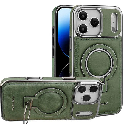 Capa de Couro Luxuosa MagSafe para iPhone: Suporte e Proteção Premium