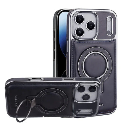 Capa de Couro Luxuosa MagSafe para iPhone: Suporte e Proteção Premium