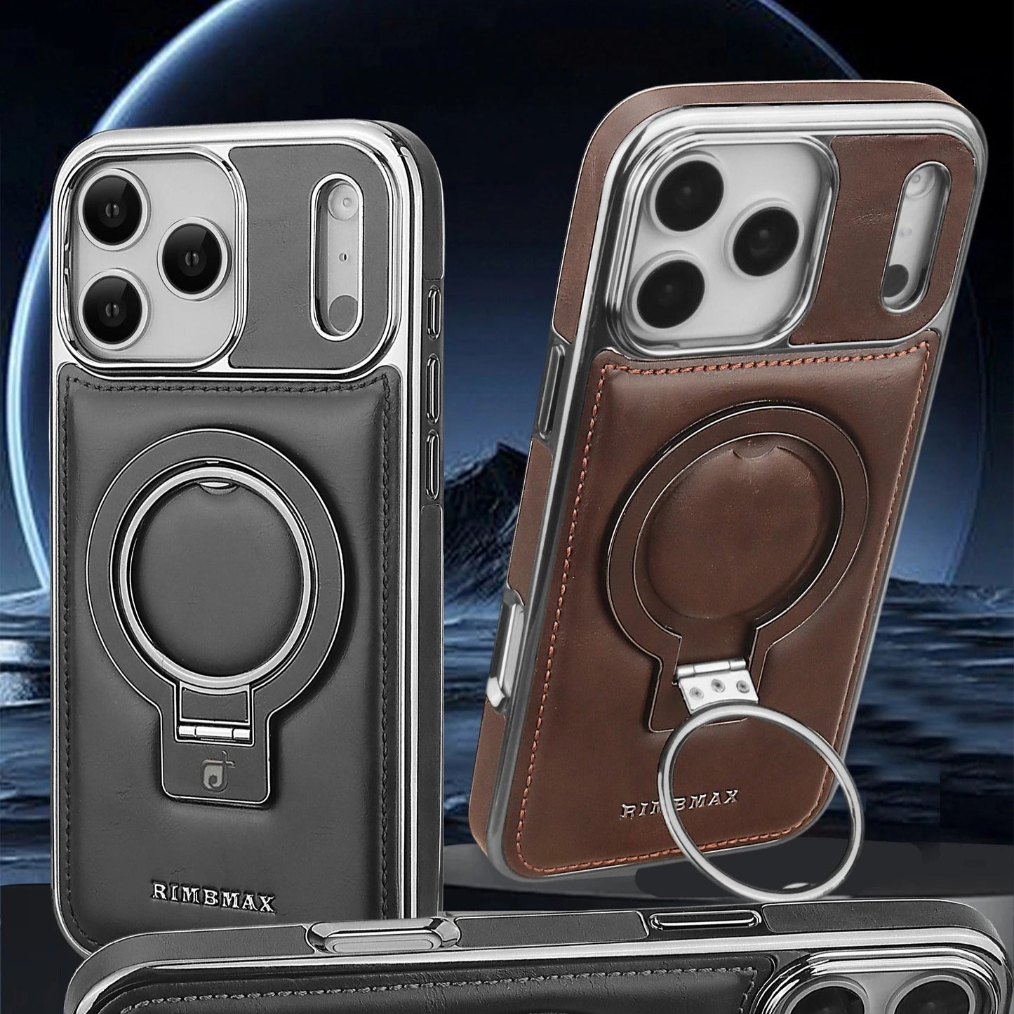 Capa de Couro Luxuosa MagSafe para iPhone: Suporte e Proteção Premium